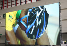 我公司100平P6全彩屏亮相鄭州國(guó)際會(huì)展！