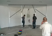 焦作電廠LED全彩屏火熱施工中！